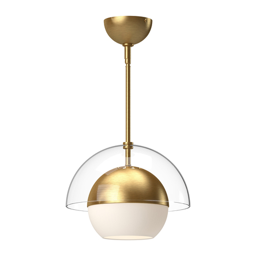 Alora Lighting Lucy Brushed Gold Pendant Light with Bowl / Dome Shade