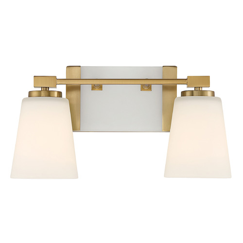 Darby 15.25-Inch Bath Light in Warm Brass by Savoy House
