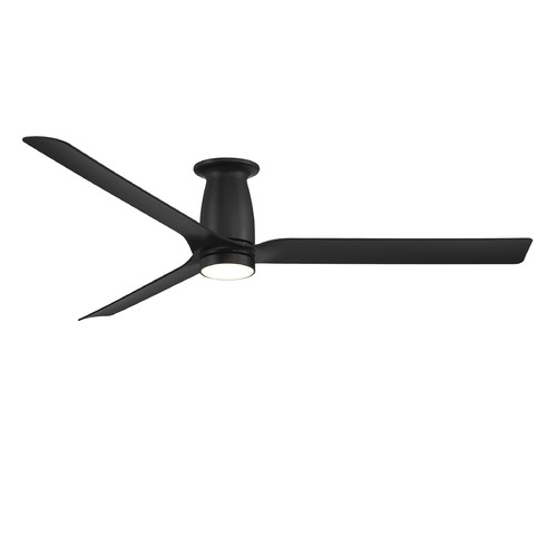 Modern Forms Smooth Matte Black LED Ceiling Fan with Light