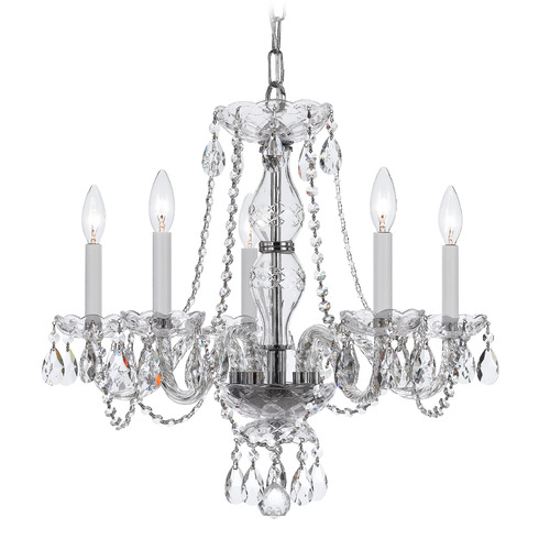 Crystorama Lighting Crystorama Lighting Traditional Crystal Polished Chrome Crystal Chandelier 5085-CH-CL-I