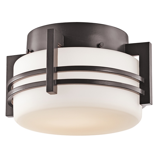 Pacific Edge 10.50-Inch Outdoor Flush Mount in Bronze by Kichler Lighting