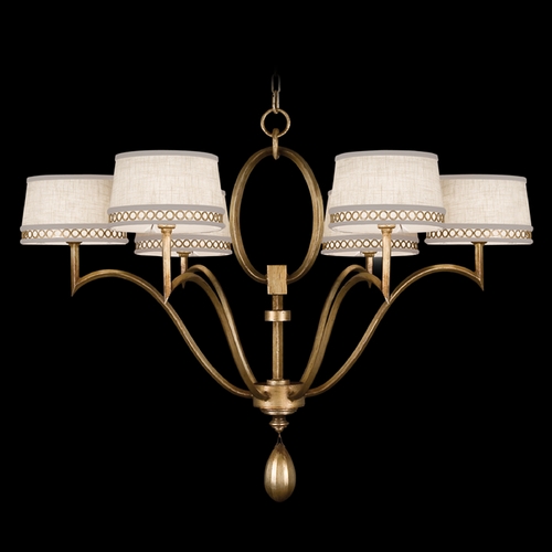 Fine Art Lamps Fine Art Lamps Allegretto Gold Burnished Gold Leaf with Subtle Brown Highlights Chandelier 785840-2ST