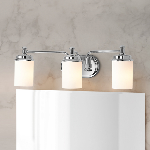 Glide 3-Light Bath Light in Polished Chrome by Progress Lighting