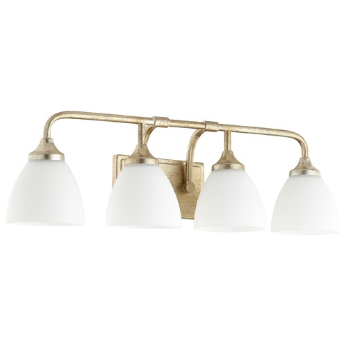 Quorum Lighting Enclave Aged Silver Leaf Bathroom Light by Quorum Lighting 5059-4-60