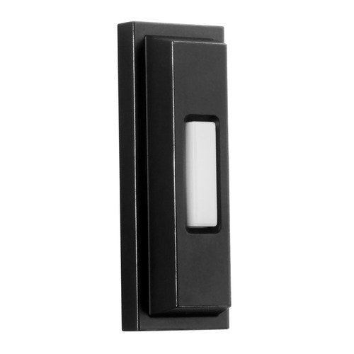 Push Button Flat Black LED Doorbell Button by Craftmade Lighting