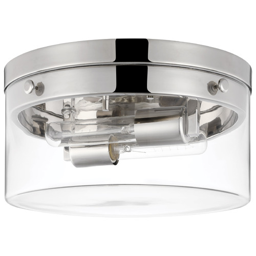 Nuvo Lighting Intersection Medium Flush Mount in Polished Nickel by Nuvo Lighting 60-7637