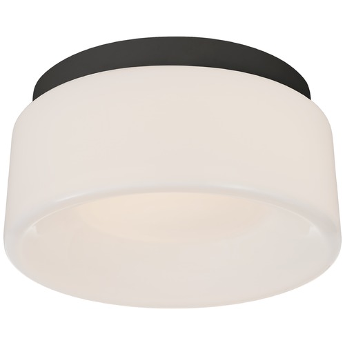 Visual Comfort Signature Collection Barbara Barry Halo 5.50-Inch Flush Mount in Black by Visual Comfort Signature BBL4092BLKWG
