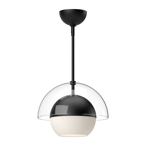 Alora Lighting Alora Lighting Lucy Matte Black Pendant Light with Bowl / Dome Shade PD568212MBOP