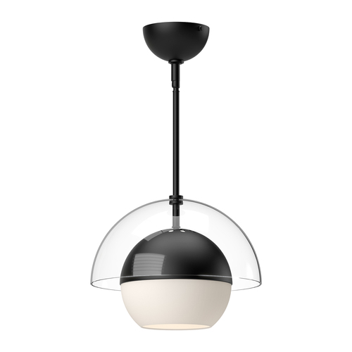 Alora Lighting Lucy Matte Black Pendant Light with Bowl / Dome Shade