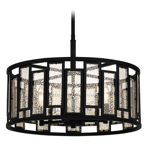 Bankston 18.25-Inch Pendant in Matte Black by Quoizel Lighting