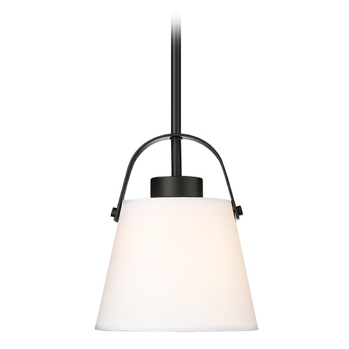 Z-Lite Z-Studio Matte Black Mini-Pendant Light with Empire Shade