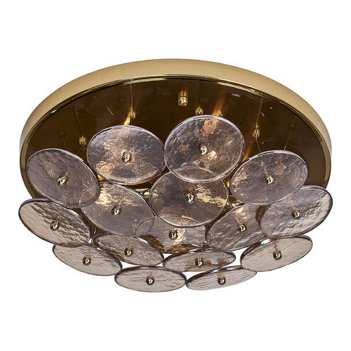 Kalco Lighting Hortensia Polished Winter Brass Flushmount Light