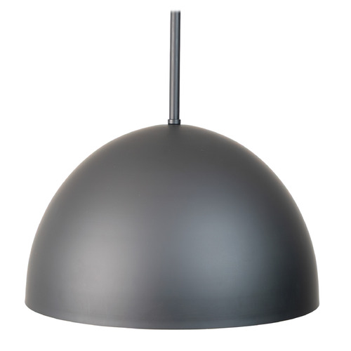 Hunter Fan Company Hunter Fan Company Erling Matte Black Pendant Light with Bowl / Dome Shade 48126