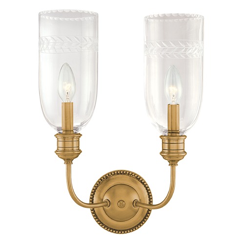 Lafayette Aged Brass Sconce by Hudson Valley Lighting