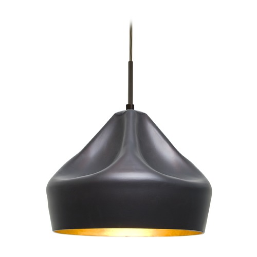 Besa Lighting Besa Lighting Lotus Bronze Pendant Light with Warehouse Shade 1JT-LOTUS-BR