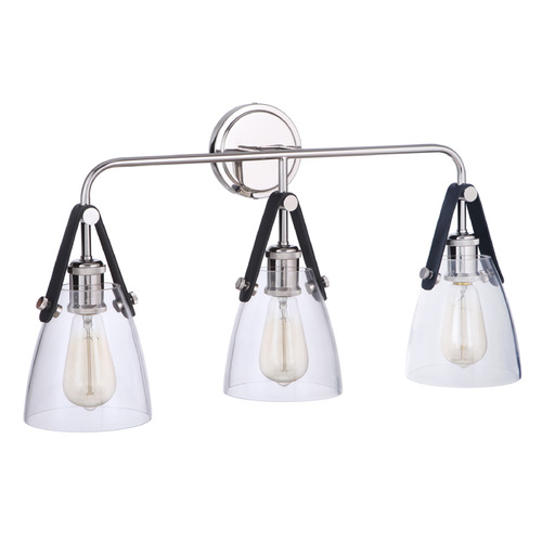 Hagen Polished Nickel Bathroom Light by Craftmade Lighting