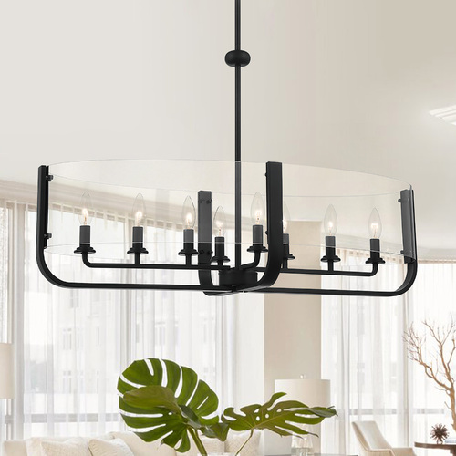 Campisi Black Chandelier by Eurofase Lighting