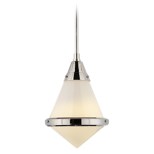 Visual Comfort Signature Collection Thomas OBrien Gale Pendant in Polished Nickel by Visual Comfort Signature TOB5155PNWG
