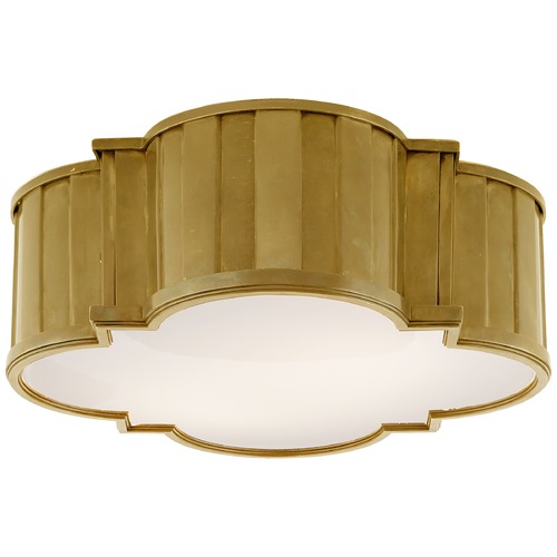 Visual Comfort Signature Collection Thomas OBrien Tilden Flush Mount in Antique Brass by Visual Comfort Signature TOB4131HABWG