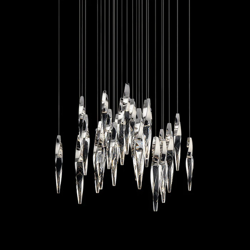 Schonbek Beyond Kindjal Polished Nickel LED Multi-Light Pendant