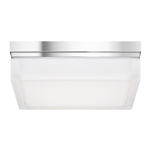 Visual Comfort Modern Collection Boxie Large 2700K LED Flush Mount in Chrome by Visual Comfort Modern 700BXLC-LED