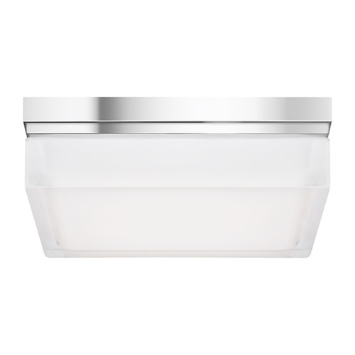 Boxie Large 2700K LED Flush Mount in Chrome by Visual Comfort Modern