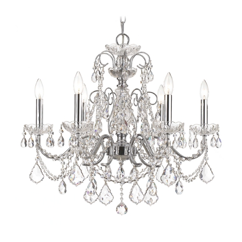 Crystorama Lighting Imperial Crystal Chandelier in Polished Chrome by Crystorama Lighting 3226-CH-CL-MWP