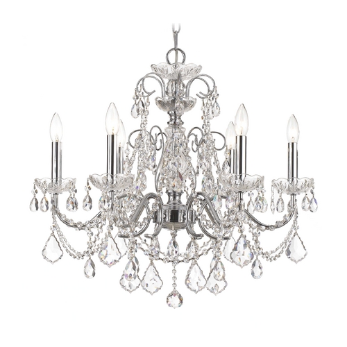 Imperial Crystal Chandelier in Polished Chrome by Crystorama Lighting