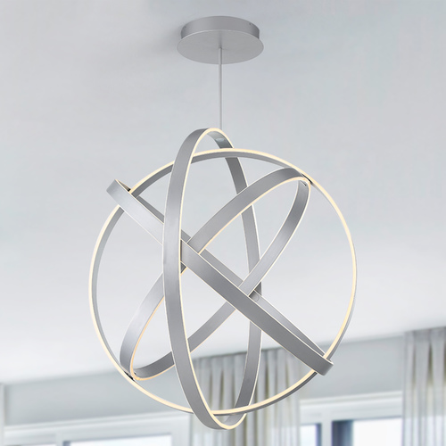 Kinetic 38-Inch Wide LED Orb Chandelier in Titanium by Modern Forms