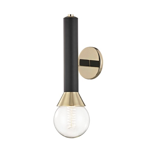 Mitzi by Hudson Valley Via Sconce in Brass & Black by Mitzi by Hudson Valley H169101-PB/BK