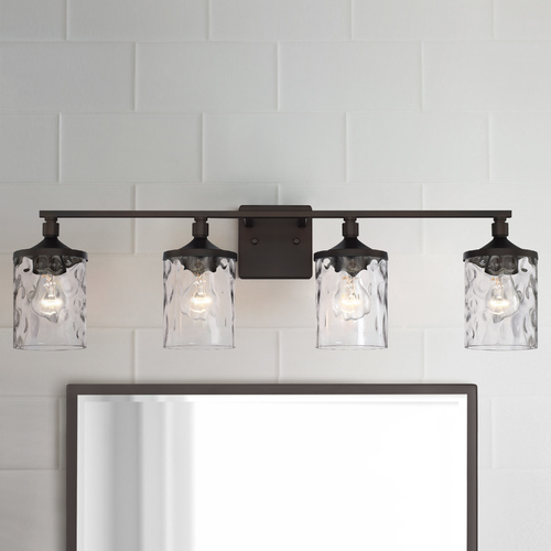 Colton 33.50-Inch Bronze Bath Light by HomePlace by Capital Lighting