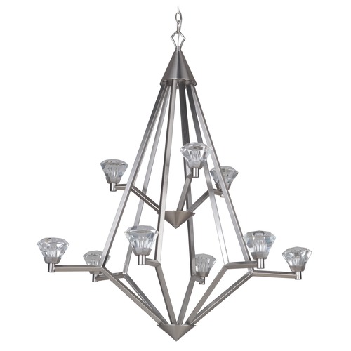 Radiante 30.75-Inch LED Brushed Polished Nickel Chandelier by Craftmade Lighting