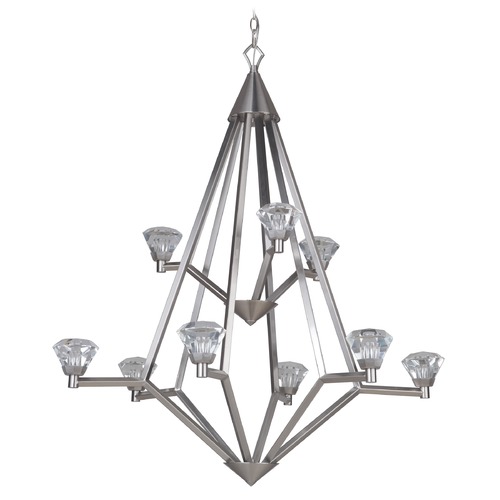 Craftmade Lighting Radiante 30.75-Inch LED Brushed Polished Nickel Chandelier by Craftmade Lighting 49729-BNK-LED