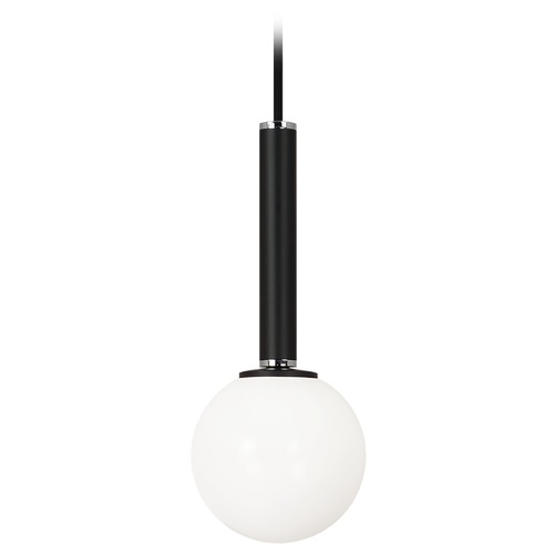 Matteo Lighting Stellar Black & Chrome Pendant by Matteo Lighting C75301BKOP