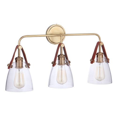 Craftmade Lighting Hagen Vintage Brass Bathroom Light by Craftmade Lighting 51303-VB