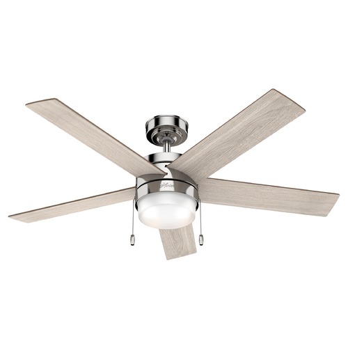 Hunter Fan Company 52-Inch Claudette Fan in Polished Nickel by Hunter Fan Company 59621