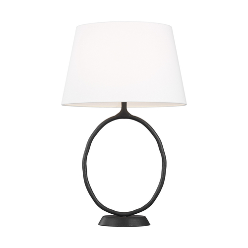 Visual Comfort Studio Collection ED Ellen-DeGeneres Indo Aged Iron LED Table Lamp by Visual Comfort Studio ET1001AI1