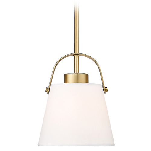 Z-Lite Z-Studio Heritage Brass Mini-Pendant Light with Empire Shade