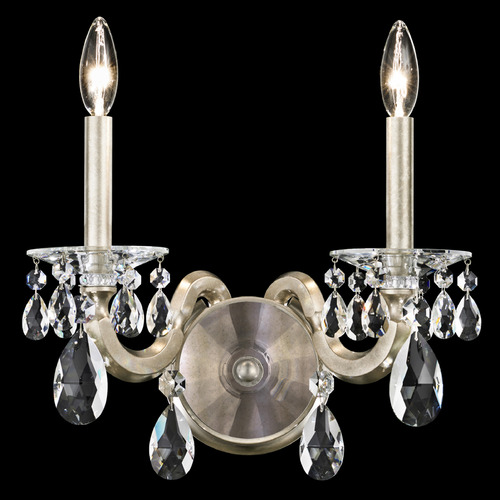 Schonbek Worldwide Lighting San Marco Antique Silver Sconce
