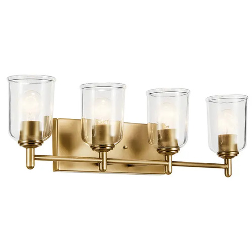 Kichler Lighting Shailene 29.75-Inch Vanity Light in Natural Brass by Kichler Lighting 45575NBRCLR