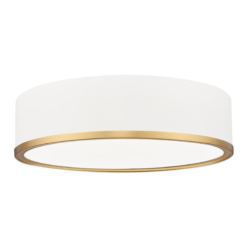 Z-Lite Z-Lite Bradley Matte White & Modern Gold LED Flushmount Light 1018F16-MW-MGLD-LED