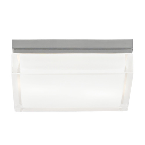 Visual Comfort Modern Collection Boxie Large 2700K LED Flush Mount in Nickel by Visual Comfort Modern 700BXLS-LED