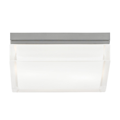Boxie Large 2700K LED Flush Mount in Nickel by Visual Comfort Modern
