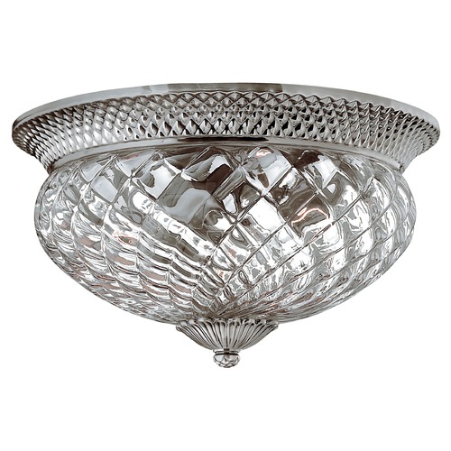 Plantation 16-Inch Flush Mount in Polished Antique Nickel by Hinkley Lighting