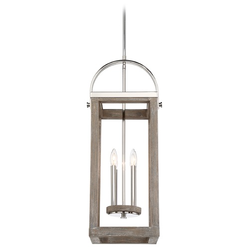 Nuvo Lighting Bliss Driftwood & Polished Nickel Pendant by Nuvo Lighting 60/6481