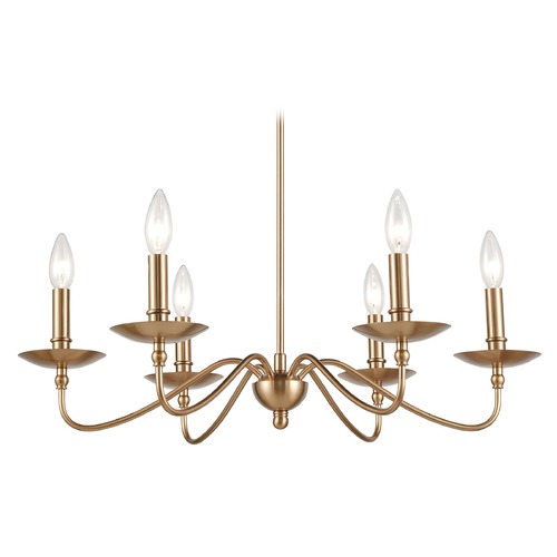 Elk Lighting Elk Lighting Wellsley Burnished Brass Chandelier 46796/6