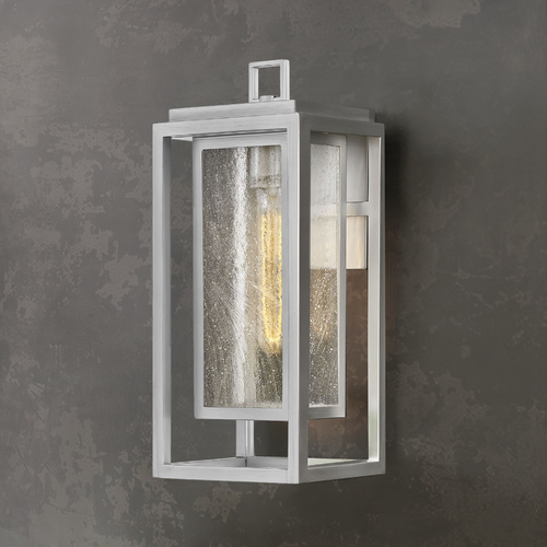 Republic 16-Inch 12V Coastal Rated Outdoor Wall Lantern Satin Nickel by Hinkley Lighting