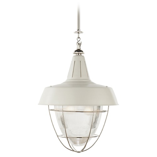 Thomas OBrien Henry Industrial Pendant in Nickel by Visual Comfort Signature
