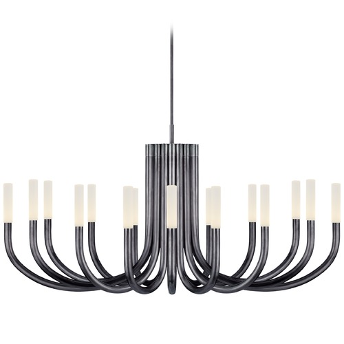 Visual Comfort Signature Collection Kelly Wearstler Rousseau Chandelier in Bronze by Visual Comfort Signature KW5585BZEC