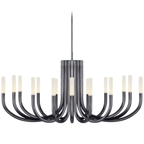 Visual Comfort Signature Collection Kelly Wearstler Rousseau Chandelier in Bronze by Visual Comfort Signature KW5585BZEC